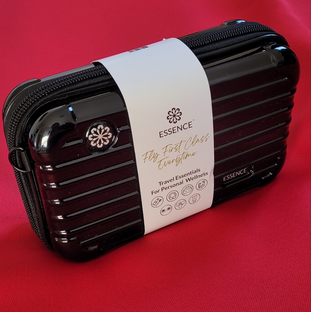 SOLD OUT!BRAND NEW Essence Beauty Red Mini Suitcase Travel & Wellness Essentials